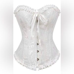 NEW white XS over bust corset size 2-4 SEXY